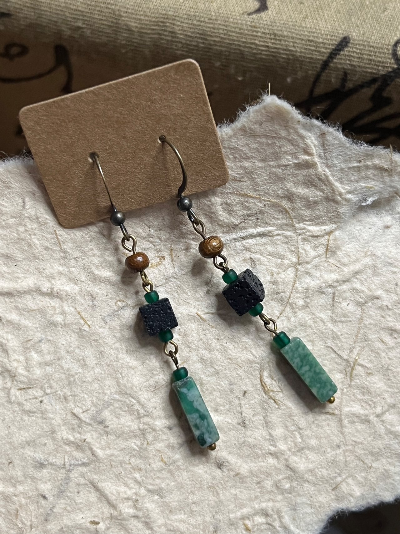 Natural Stone Statement Earrings