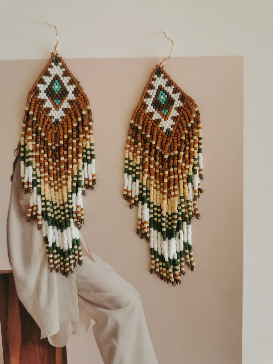 Nomadic Time Boho MIYUKI Beaded Earrings