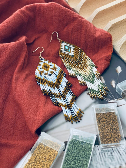 Nomadic Time Boho MIYUKI Beaded Earrings