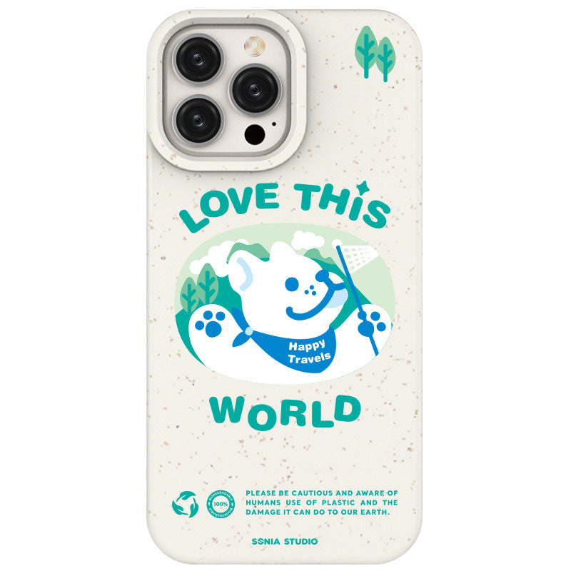 Protect the environment cats and dogs degradable phone case