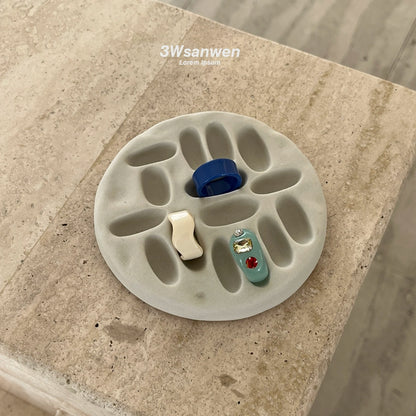Unique Shape Handcrafted Ceramic Ring Holder