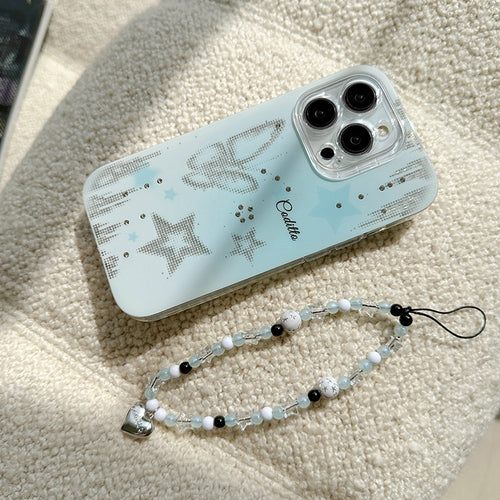 Y2k Mosaic Blue Butterfly Phone Case