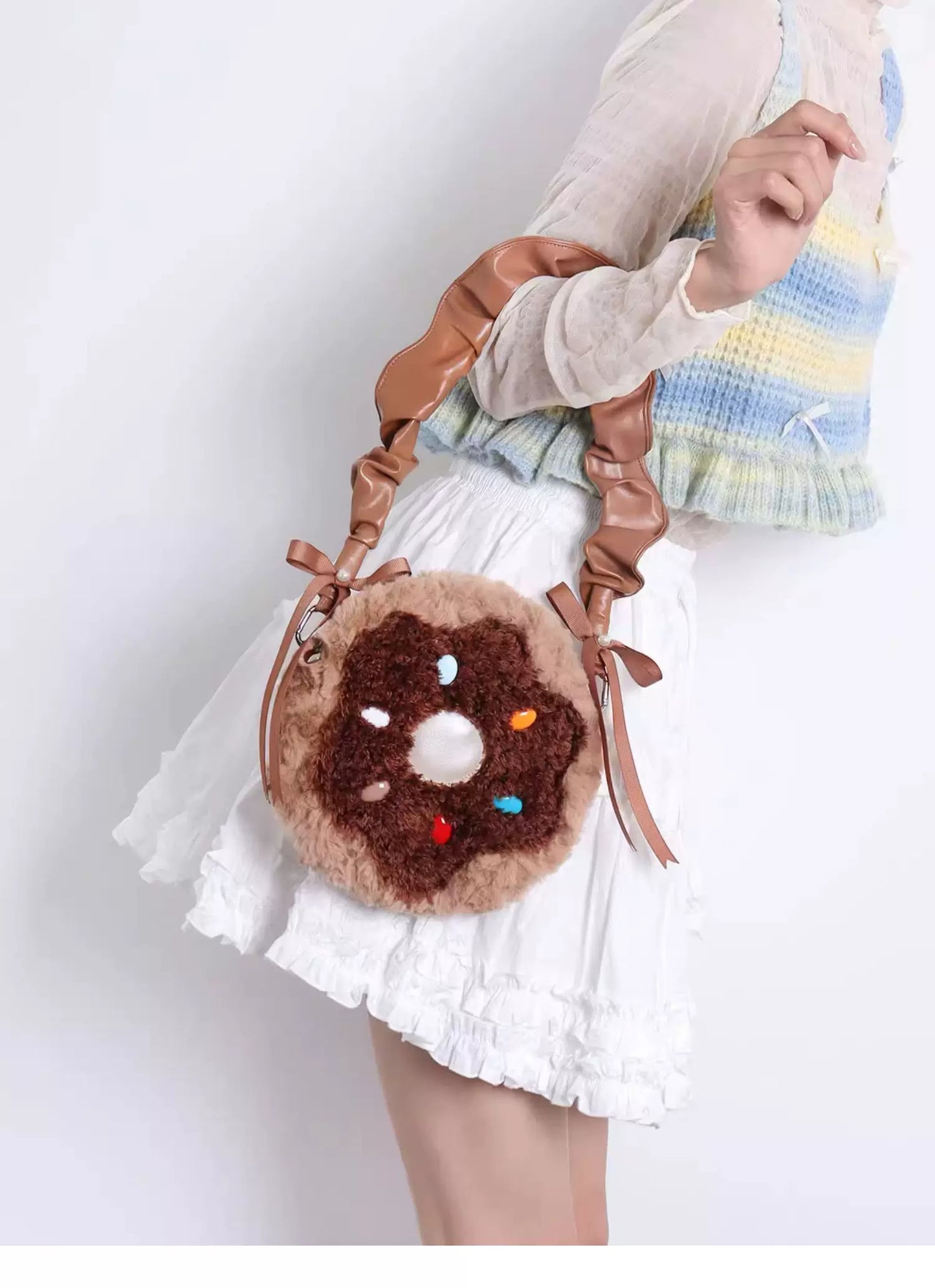 Fluffy Donut Crossbody Bag | bag | Three Fleas