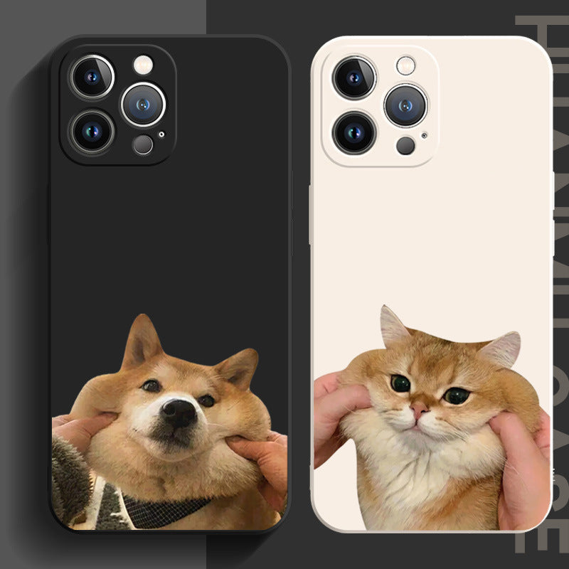 [ Meme Case ] Pinch face cat and dog phone case | phone accessories | Three Fleas