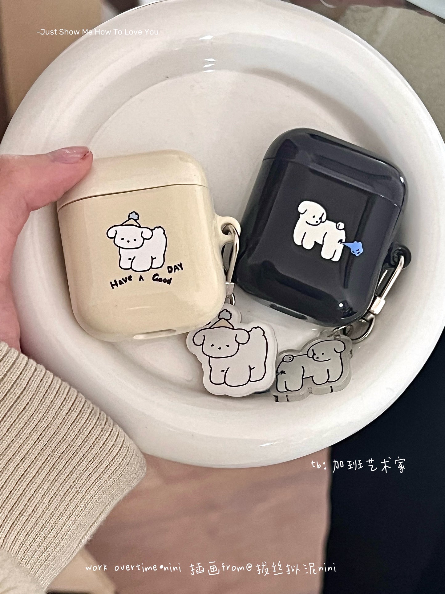 Funny Fart Puppy AirPods Case