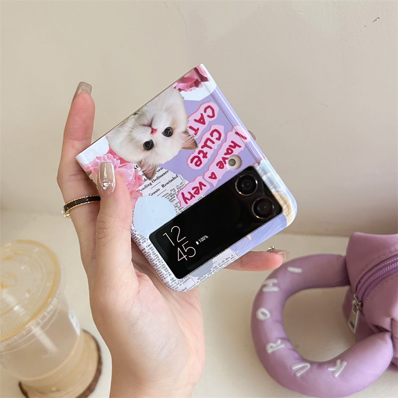 [ Meme Case ] Kitty party Samsung Galaxy Z Flip3/4 phone case