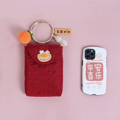 Lucky Red Quilted Mini Crossbody Bag | Bag | Three Fleas
