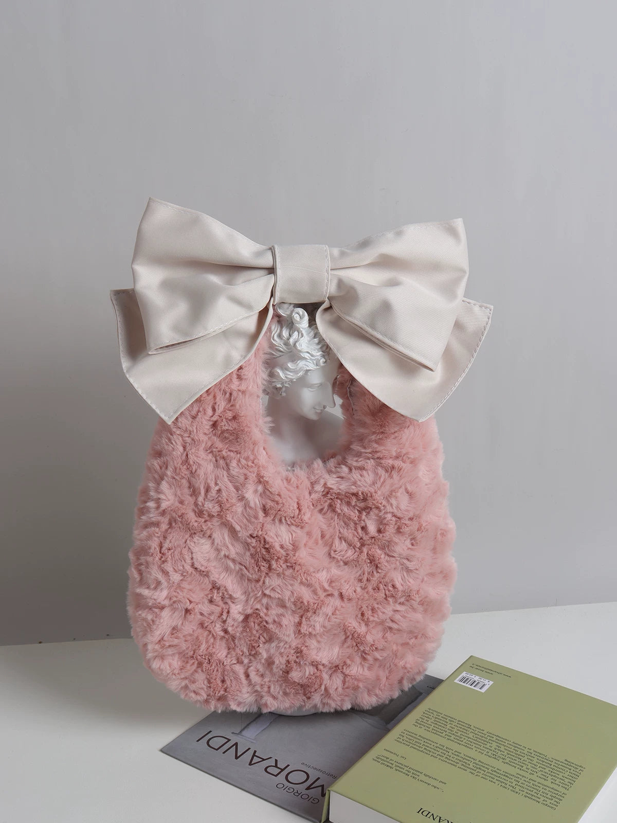 Fluffy Faux Fur Bow Handbag |  | Three Fleas