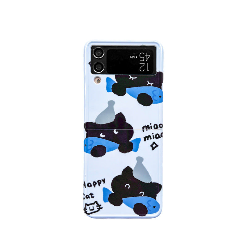 Carton Cute Cat Galaxy Z-Flip3/4 Phone Case