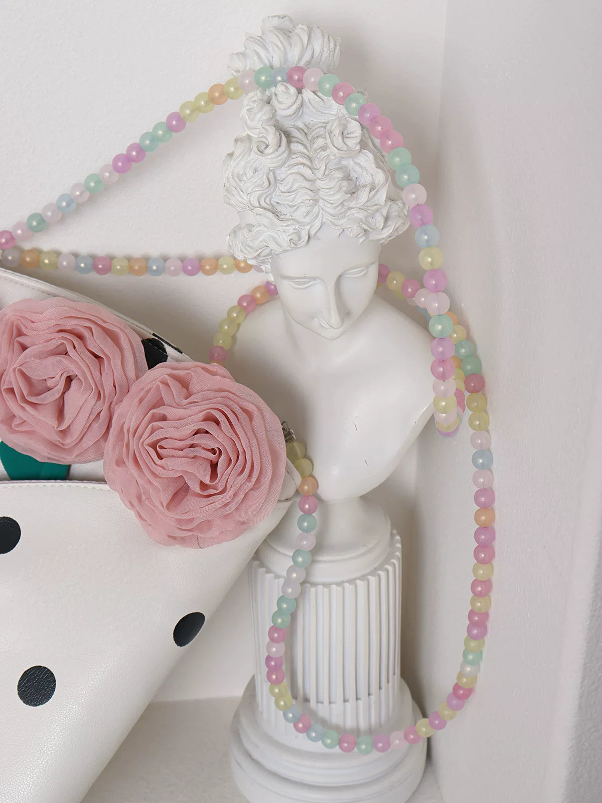 Polka Dot Rose Bucket Bag |  | Three Fleas