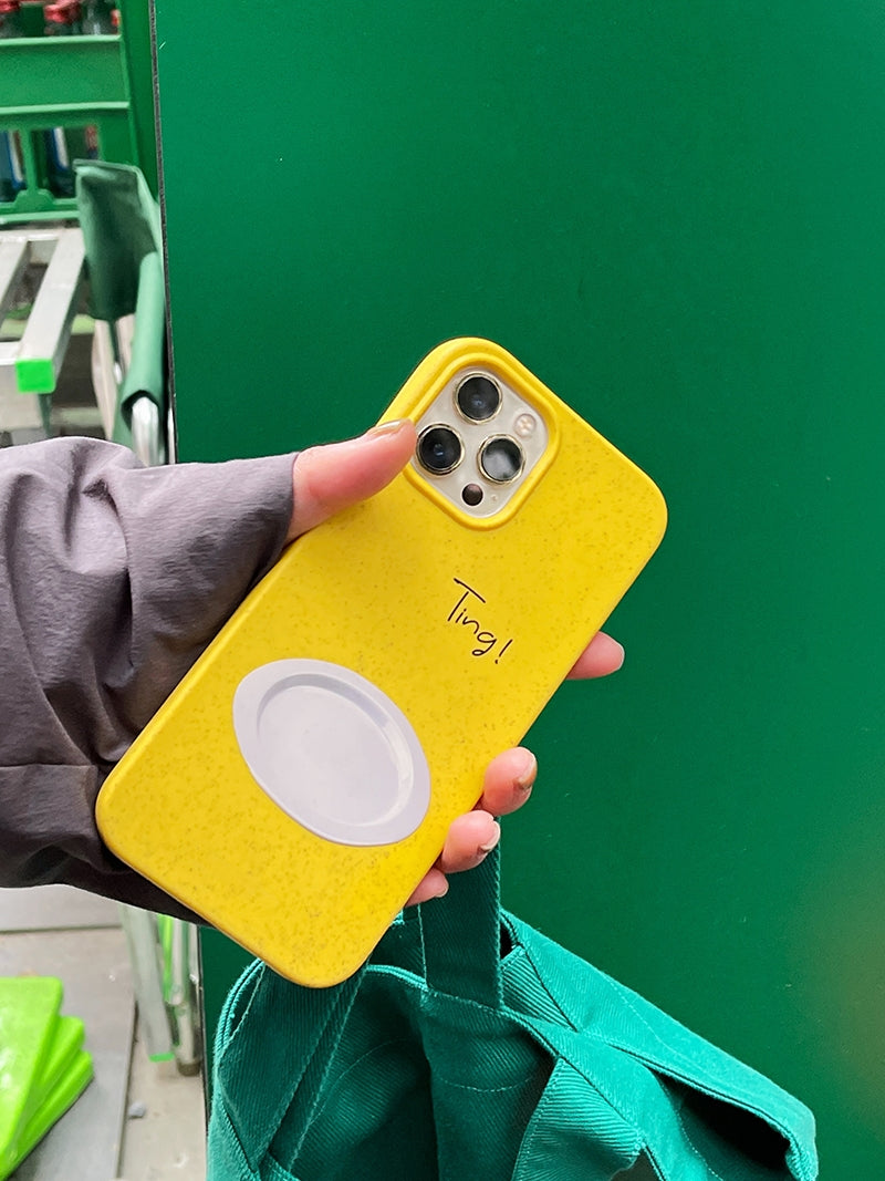 Empty Plate Degradable Yellow Phone Case