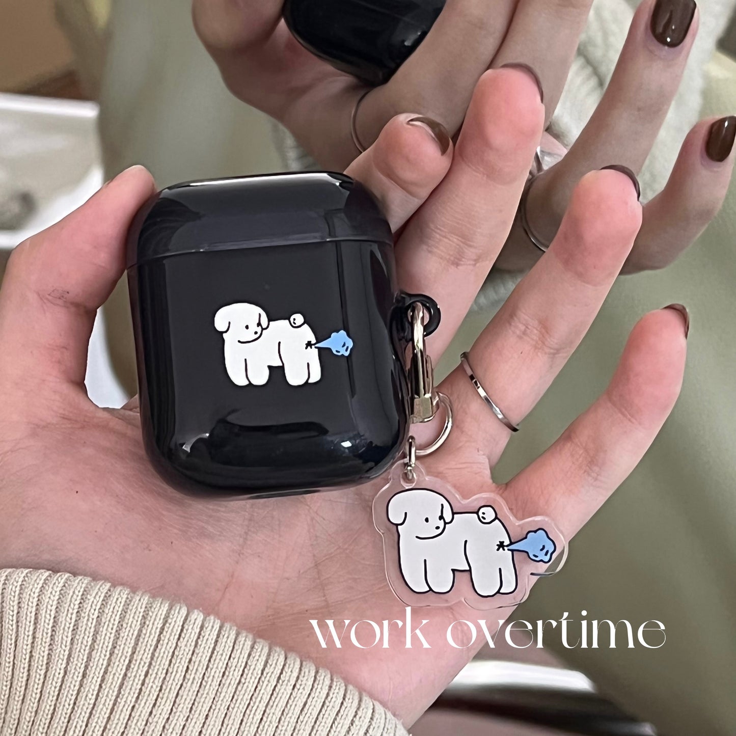 Funny Fart Puppy AirPods Case