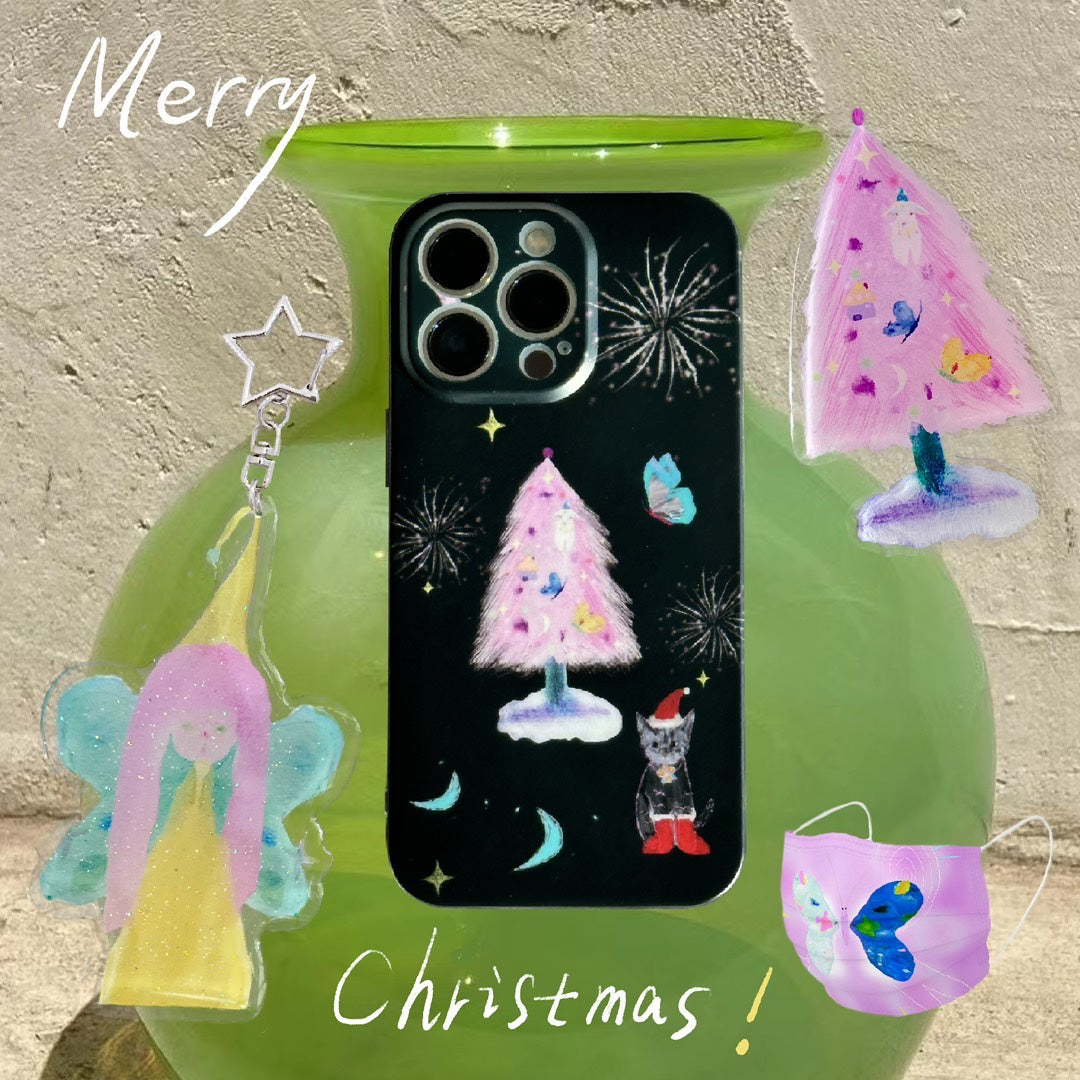 Christmas Cat Printed Phone Case