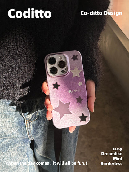 Purple Star Plating Phone Case