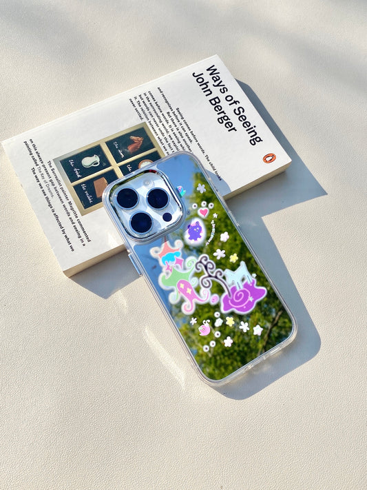 Y2k Bizarre Flower Mirror Phone Case
