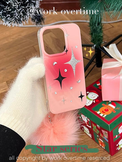 Pink Blush Gradient Star Phone Case
