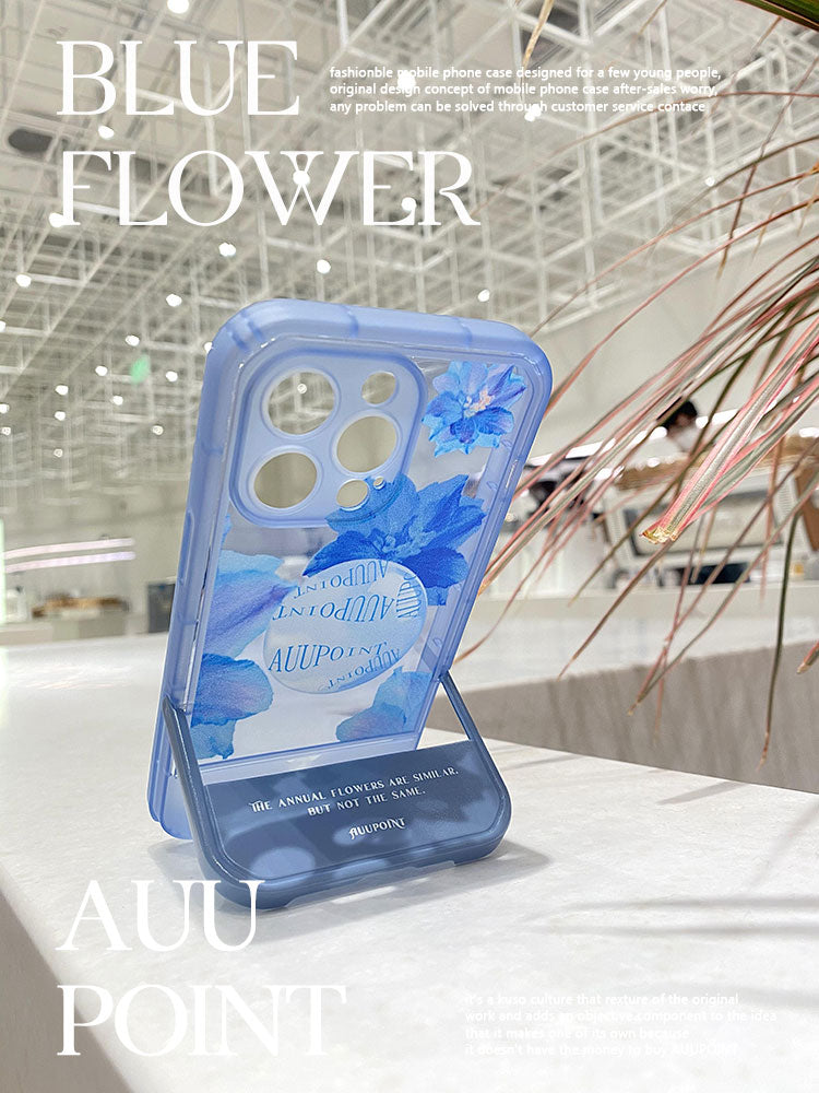 Blue Flower Stand Phone Case