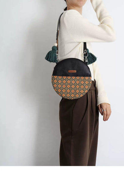Vintage Floral Round Crossbody Bag |  | Three Fleas
