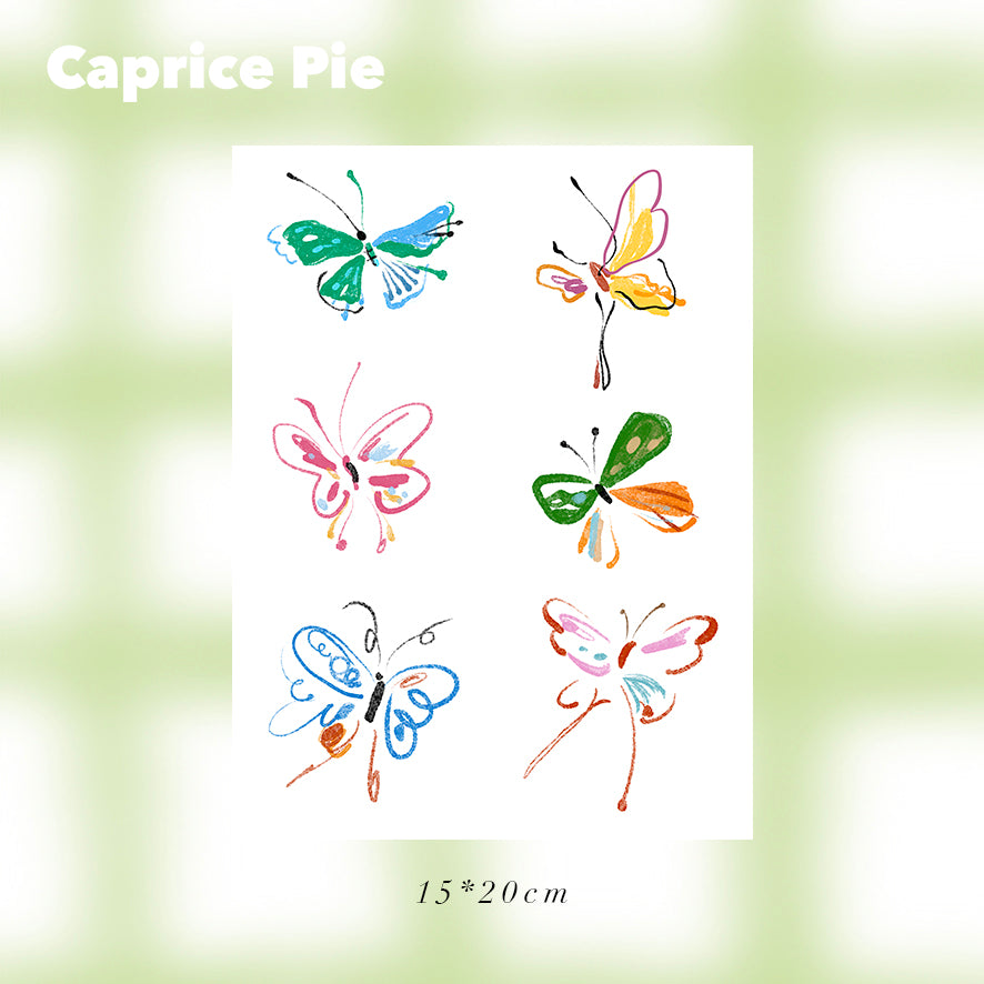 Original Design Flower Butterfly Waterproof Temporary Tattoo Stickers Set 2.0