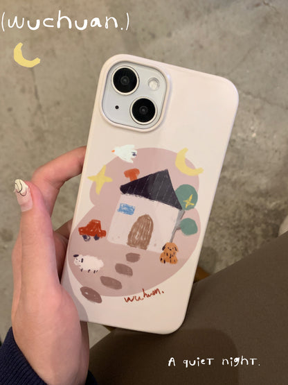 Childish Sketch Country House Phone Case
