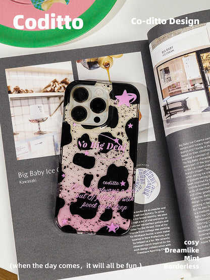 Pink Strawberry Star Cow Phone Case