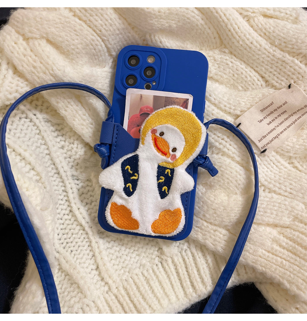 KleinBlue Duck Card Slot Crossbody Strap Phone Case | phone accessories | Three Fleas