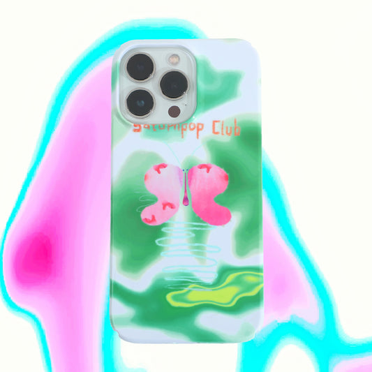 「Original」Watercolor painting green butterfly phone case