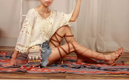 Boho Geometric Embroidered Crossbody Bag