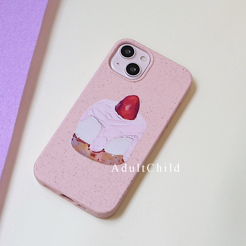 Pink Dessert Degradable Dopamine Phone Case