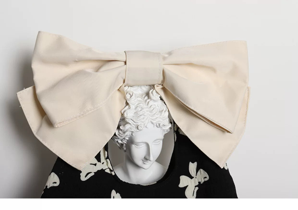 Bow-Print Convertible Handbag