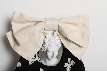 Bow-Print Convertible Handbag