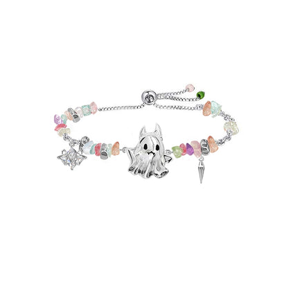 Black Pink Lovely Ghosts Bracelet