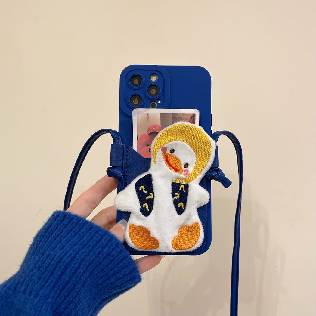 KleinBlue Duck Card Slot Crossbody Strap Phone Case | phone accessories | Three Fleas