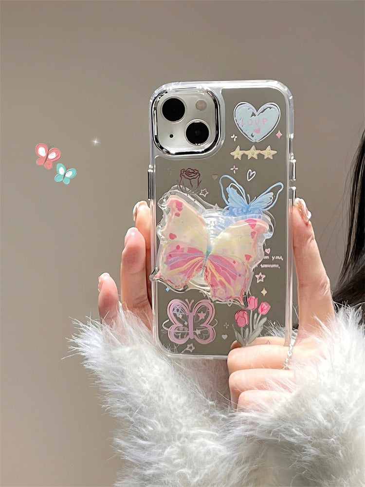 Love butterfly summer vibe mirror phone case
