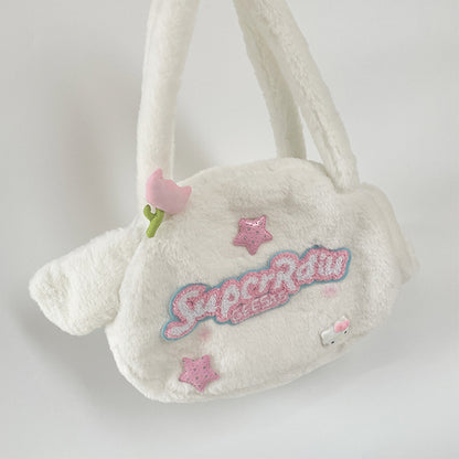 Fluffy White Puppy Tote