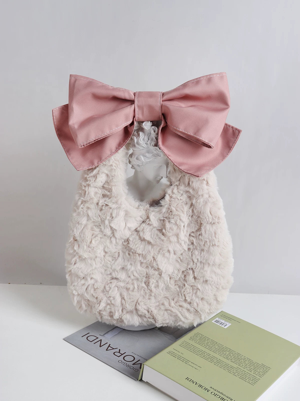 Fluffy Faux Fur Bow Handbag |  | Three Fleas