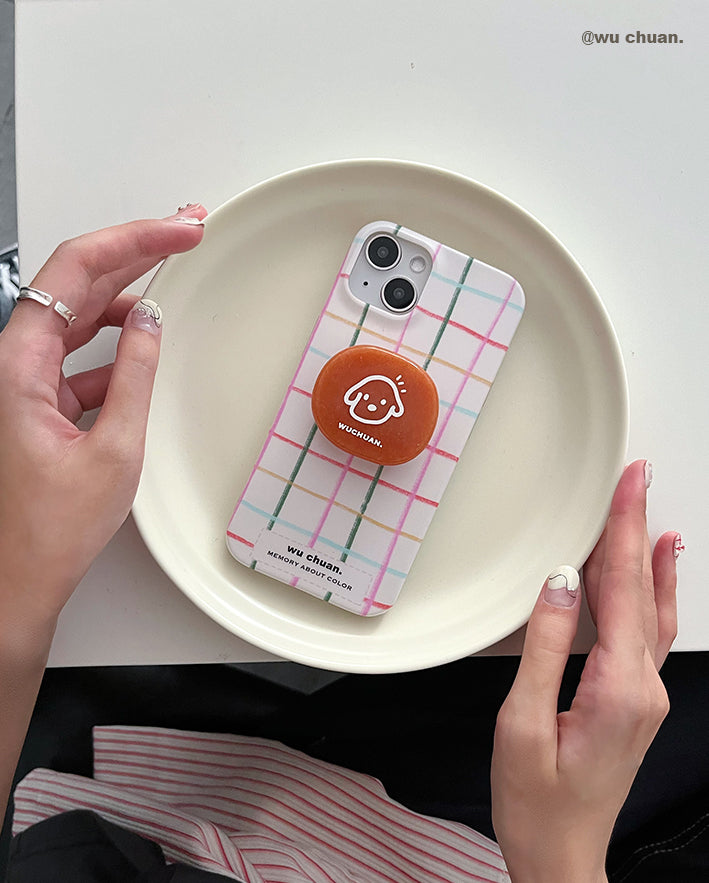 Crayon Drawing Plaid Phone Case