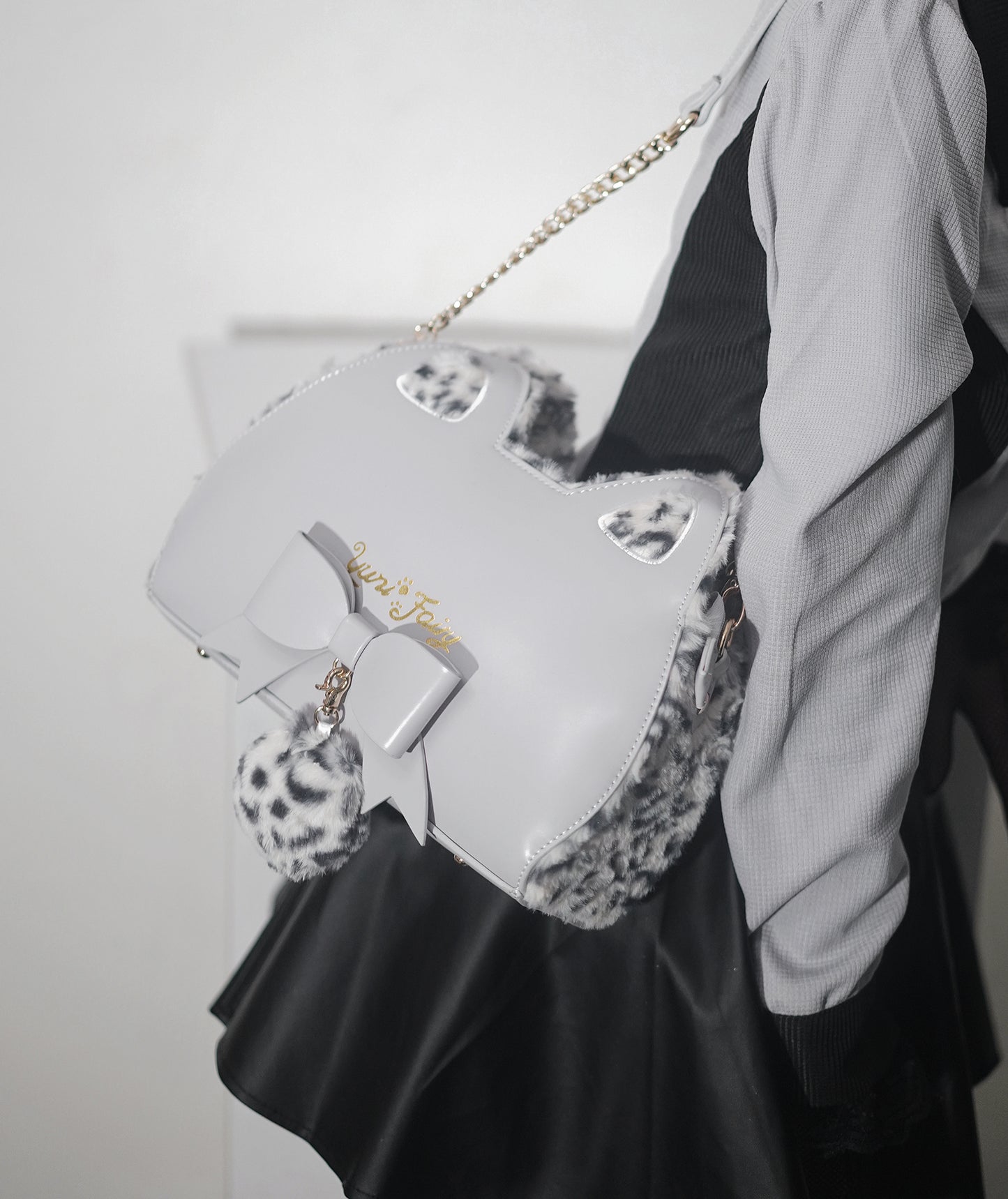 Cat Ear Shape Fluffy Shoulder Chain Bag