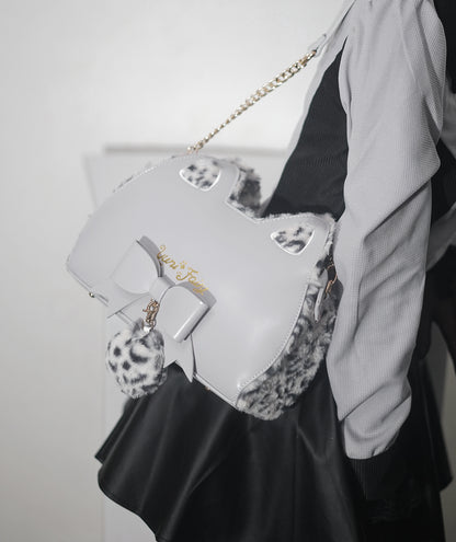 Cat Ear Shape Fluffy Shoulder Chain Bag