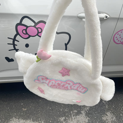 Fluffy White Puppy Tote