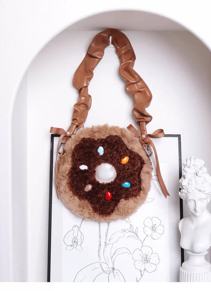 Fluffy Donut Crossbody Bag | bag | Three Fleas