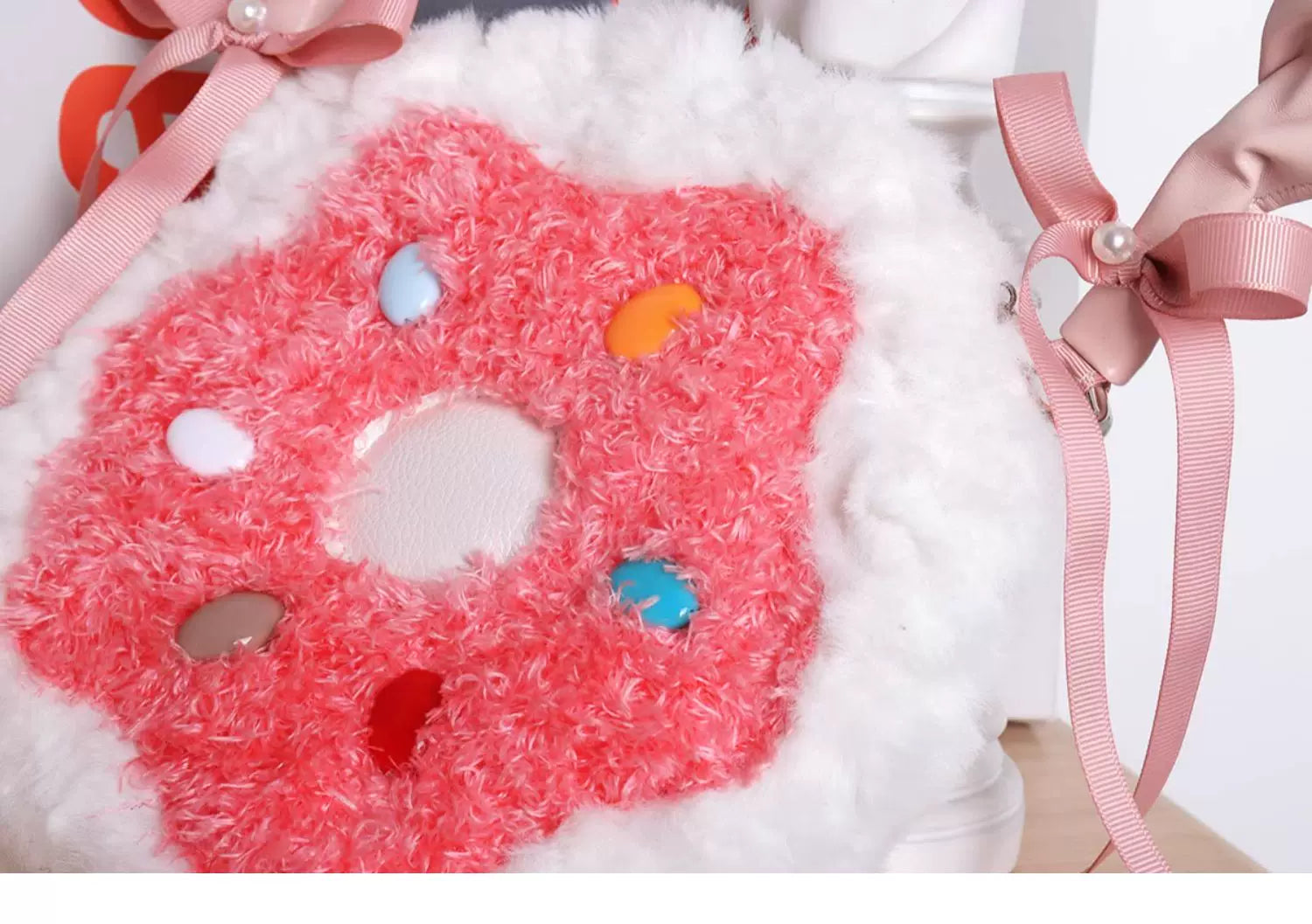 Fluffy Donut Crossbody Bag | bag | Three Fleas