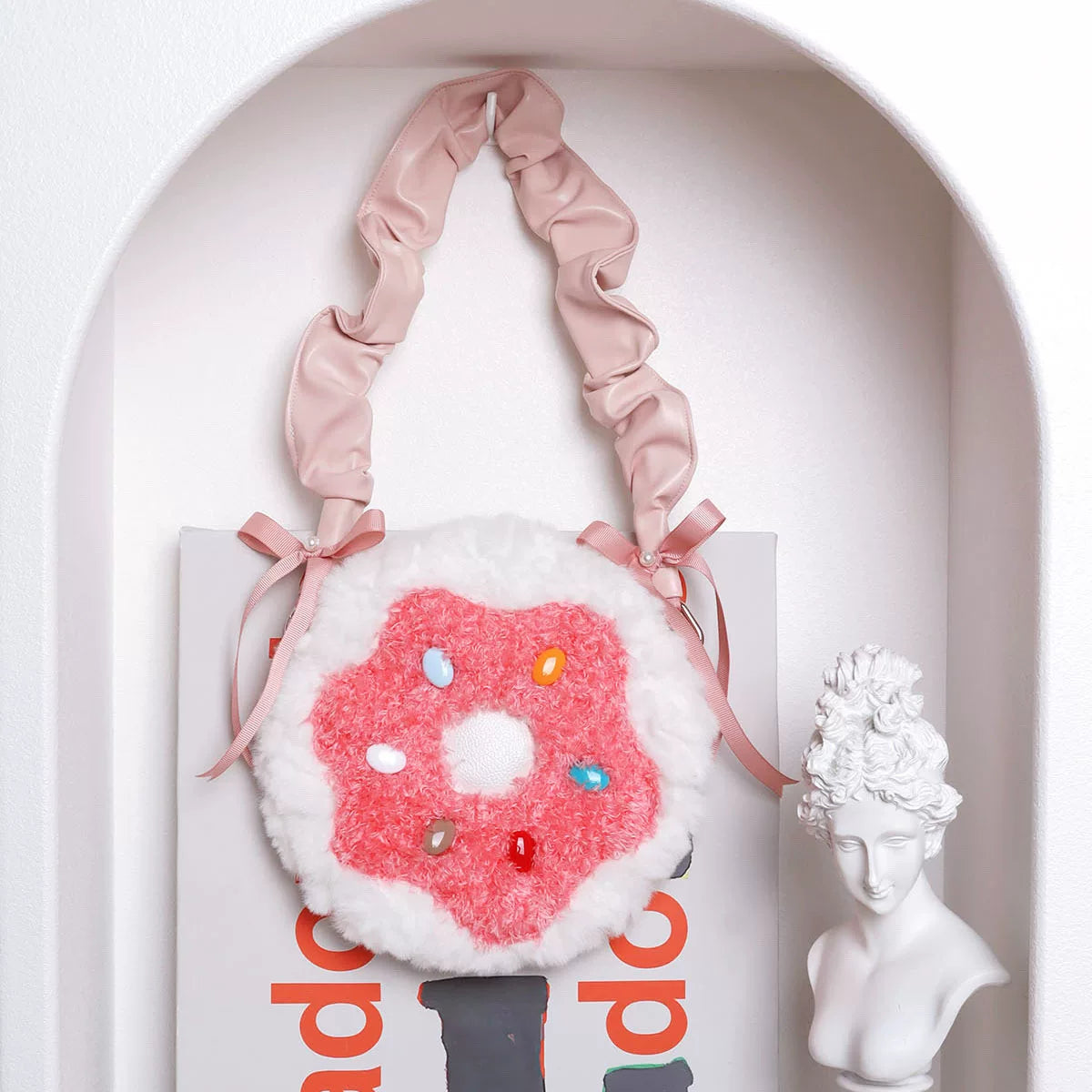 Fluffy Donut Crossbody Bag | bag | Three Fleas