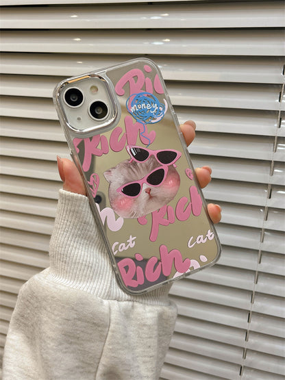 [ Meme Case ] Happy cute lovely cat mirror case