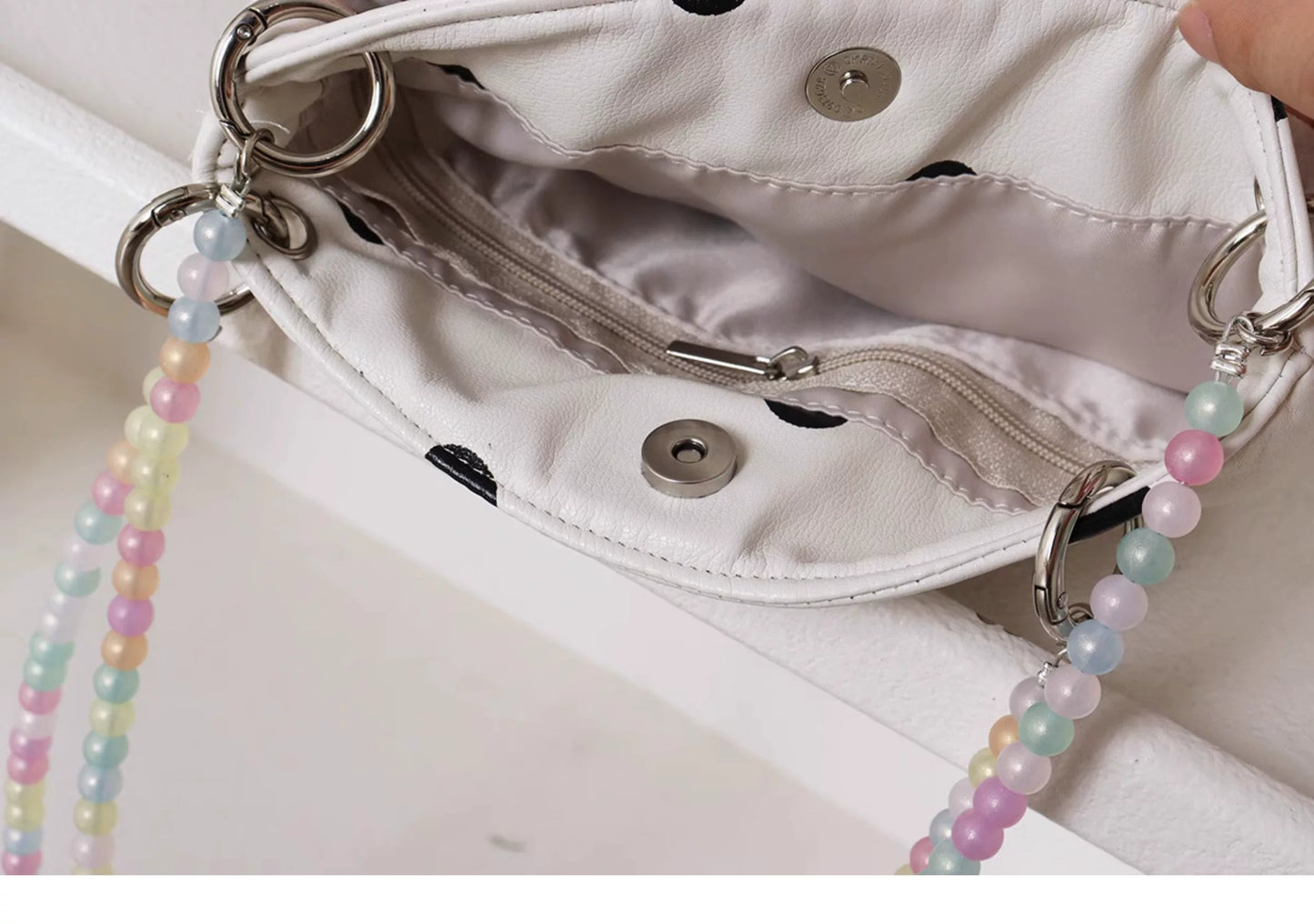 Polka Dot Rose Bucket Bag |  | Three Fleas