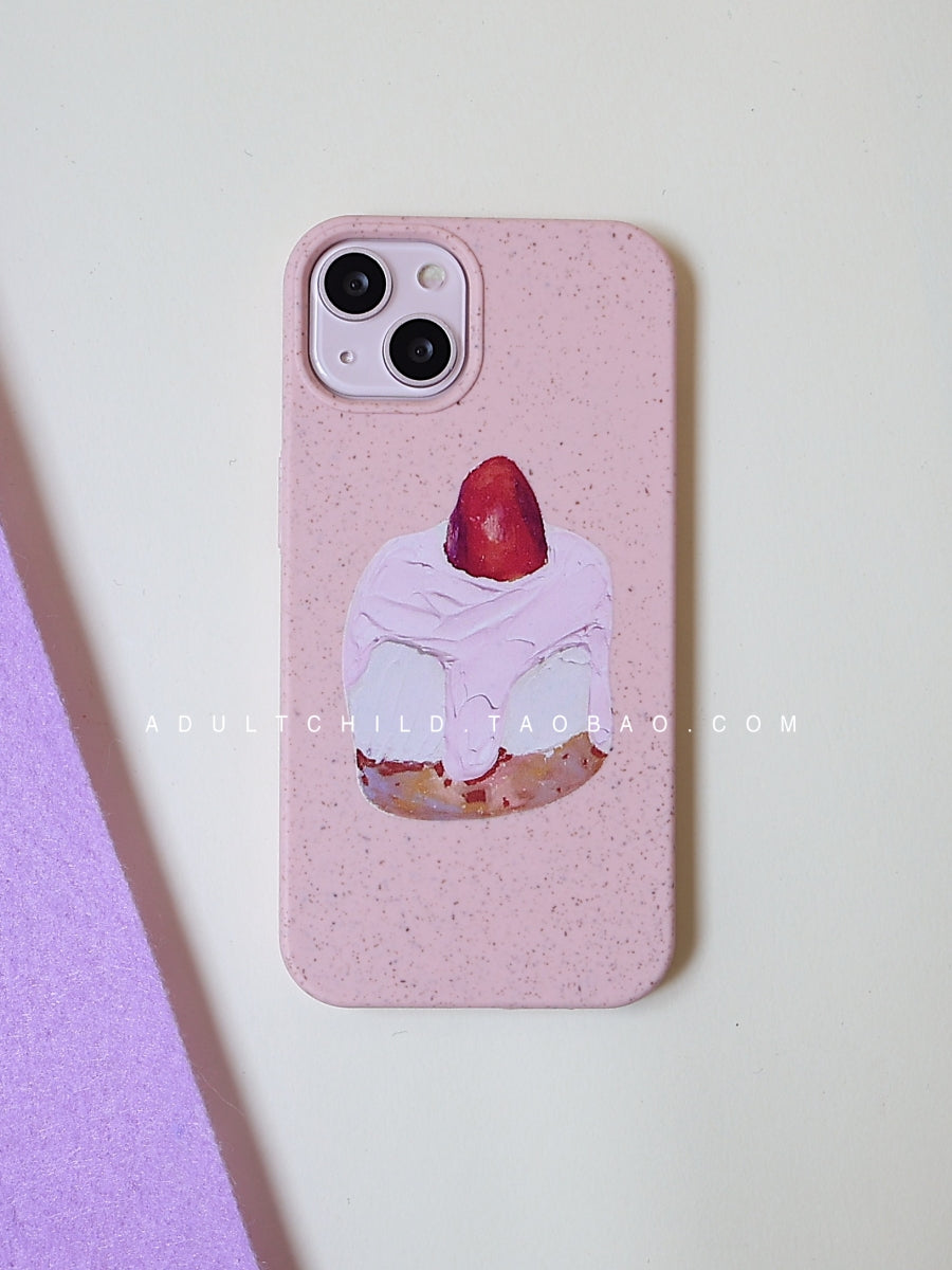 Pink Dessert Degradable Dopamine Phone Case