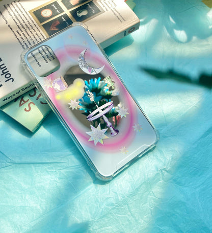 Y2k Purple Star Moon Mirror Phone Case
