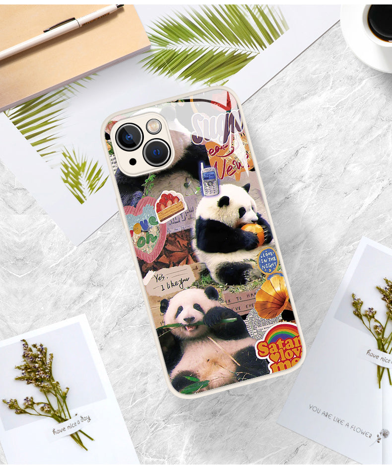 [ Meme Case ] Panda Panda Silicone Mirror Case