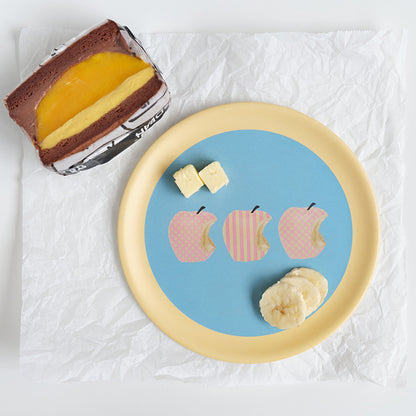 Apple Printed Eco-friendly Bamboo Fiber Plate