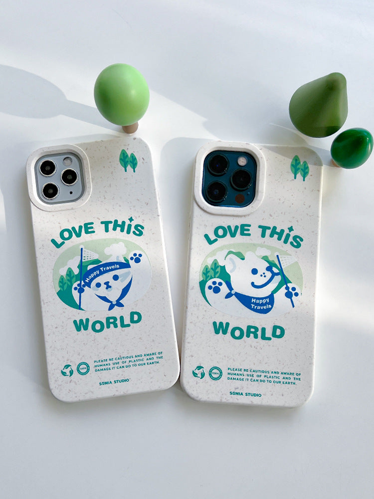 Protect the environment cats and dogs degradable phone case